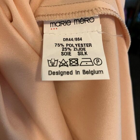 NWT Marie Mero silk blend dress, sheer overlay, fully lined, Sz 4, beige… - Picture 4 of 14